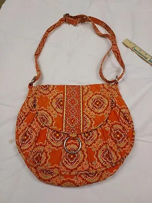 VERA BRADLEY Paprika Saddle Up Shoulder Tote Handbag  11”X13” Magnetic Closure  • $9.99