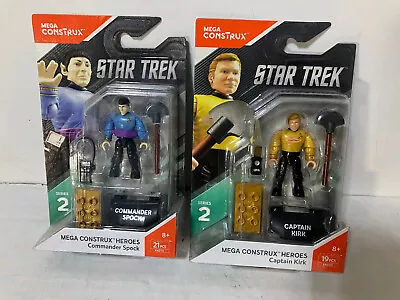 Mega Construx Heroes Series 2 Star Trek Captain Kirk & Spock • $10