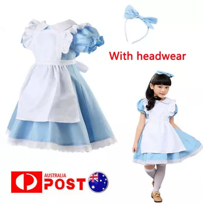 New Alice In Wonderland Costume Disney Party Book Week Kids Girls Fancy Dress AU • $23.85