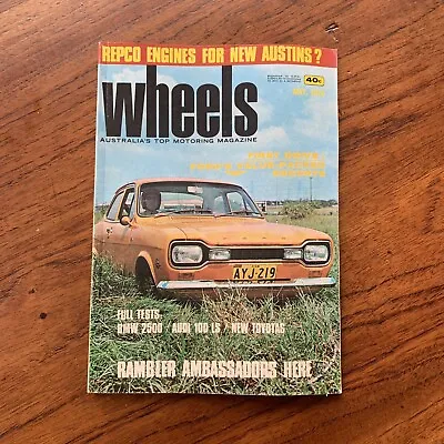 Vintage May 1970 'wheels Magazine' Ford Escort Repco Power Bmw 2500 Crown • $40