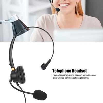 £15.28 • Buy 2.5mm Telephone Headset Over Ear Call Center Headphone W/ Microphone Office SDS