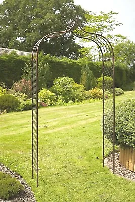 Metal Garden Arch Climbing Rose Plant Frame Archway Arbour Arches Fleur De Lys  • £79.99