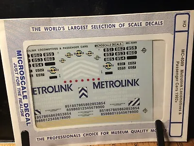 HO Microscale Minicals MC4089 Metrolink Locomotives & Passenger  DISCONTINUED? • $12.50