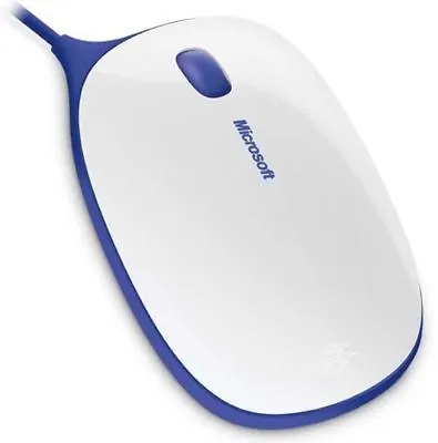  NEW Microsoft USB Express Wired Mouse - Blue/White (T2J-00021) • $11.99