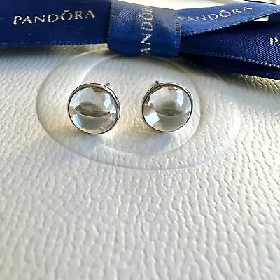 $32 • Buy Authentic Pandora Clear CZ Dazzling Poetic Droplets Stud Earrings #290728CZ