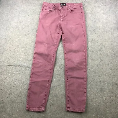J. LINDEBERG Jeans Mens 31x32 Maroon Jay Mid Rise Slim Fit  Zip Fly Denim • $34.29