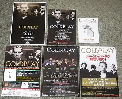 FREE Ship! COLDPLAY Japan PROMO Flyer X 6 Set MINI Poster TOUR HANDBILL Etc • $50.87