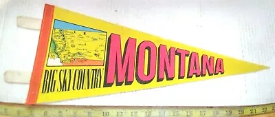 Vintage Montana The Big Sky Country Felt Pennant 17.5  {cm531} • $48