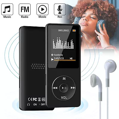 16GB MP3 Music Player Bluetooth 1.8'' Screen Portable FM Radio Voice Recorder • £15.92