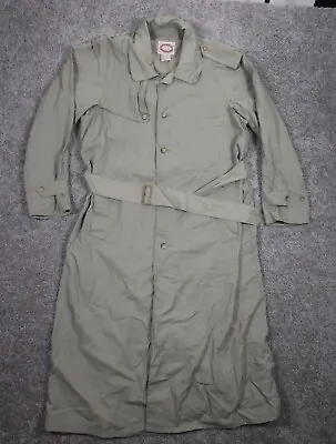 Vintage 80s Banana Republic Over Coat Jacket Mens M Nylon Belted Safari Trench • $39.95