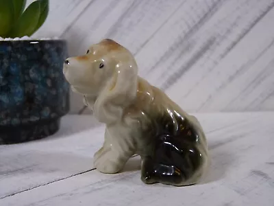Vintage Ceramic Cocker Spaniel Dog Figurine - Japan - J2 • $9.95