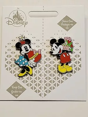 Disney Official Trading 2 Pin Set 2020 Mickey Minnie Mouse Love Couple Valentine • $23.99