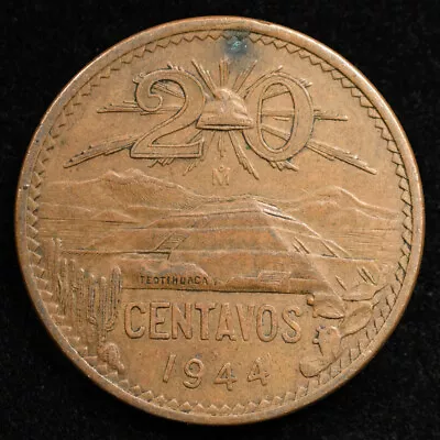 Mexico 20 Centavos 1944 Coin Inv#E353 • $2.99