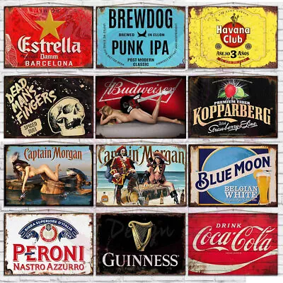 £14.99 • Buy Signs Metal Plaque Vintage Pub Tiki Bar Home Beer Wall Pub Retro Club Man RISERV