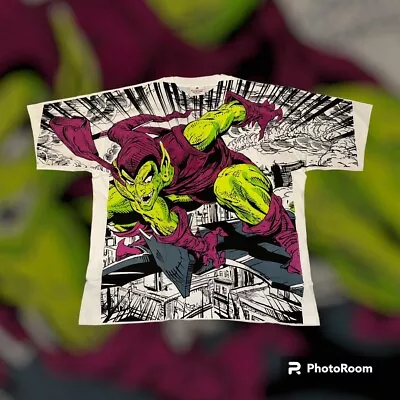 Green Goblin Marvel All Over Print Vintage T Shirt • $75