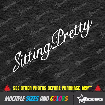 SITTING PRETTY Sticker Stance JDM  Lowered Car Truck Simply Clean Decal VW • $3.99