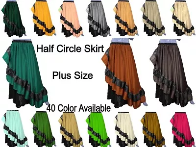 Belly Dancing  Steampunk Skirt Half Circle Flared Pleated Skirt Plus Size S57-1 • $47.02