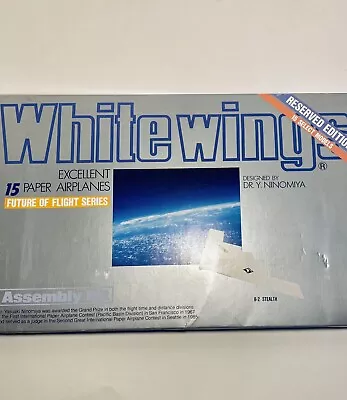 Vintage 1990 White Wings Paper Airplanes Kit 15 Models Reserved Edition Volume 4 • $24.99