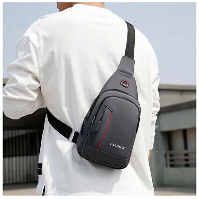 Men Women Shoulder Bag Sling Crossbody Chest Nylon Travel Outdoor Backpack  • $8.99