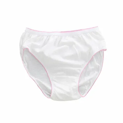 £11.76 • Buy 12*Disposable Women Cotton Briefs Travel Breathable Sterile Panties Knickers 