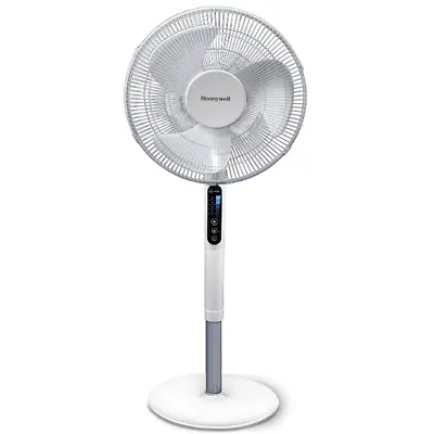 Honeywell Advanced QuietSet 40W 5 Speed 40cm Oscillating Pedestal Fan White • £49.99