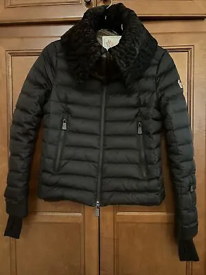 Moncler Women’s Grenoble Ski Coat With Persian Lamb Collar Size 1 • $695