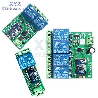 1/2/4Channel Bluetooth Relay Module APP Control Switch IoT Smart Home 5V/12V • $3.58