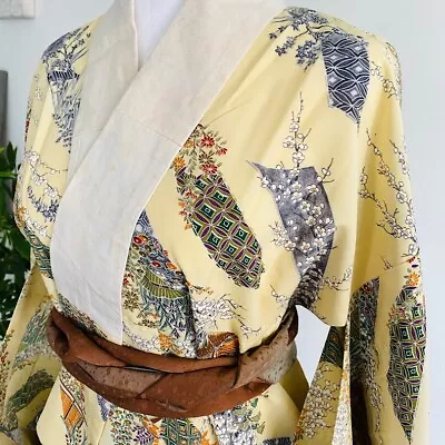 Blossom Nagajuban Vintage Japanese Kimono Robe Custome • $69.99