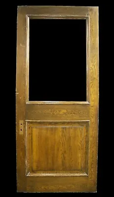 42 X95 X1.75  Antique Vintage Old SOLID Wood Wooden Entry Door Window Glass Pane • $799.99