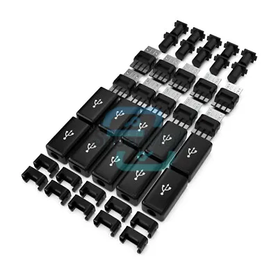 10PCS Micro USB Type B Male Plug Connector Kit With Plastic Cover DIY • $1.60