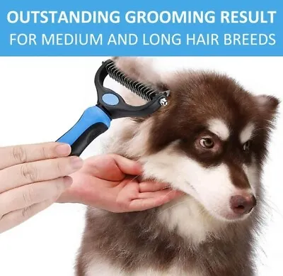 £6.99 • Buy Professional Dog Cat Pet Care Comb Brush Dematting Undercoat Rake Grooming Comb