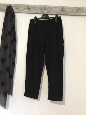 £48 • Buy Elemente Clemente By Oska Trousers Textured Geisha Pants Blk Fab Arty 29-32” W