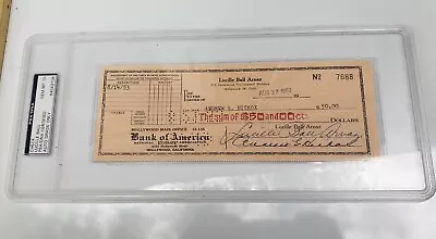 PSA 10 Lucille Ball  I LOVE LUCY  1953 Signed Check -Encapsulated Autograph RARE • $825