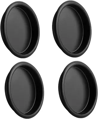 4 Pack Closet Door Finger Pull 2-1/8  Easy Snap In Installation Black New • $10.45