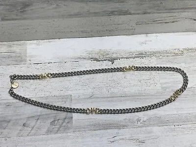 Michael Kors Women's Logo Gold + Silver Tone Metal Chain Belt Size 42” New • $34.99