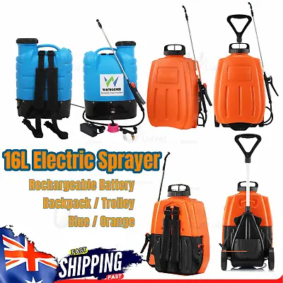 16L Electric Sprayer Backpack/Trolley Garden Pump Spray Rechargeable Battery AU • $67.99