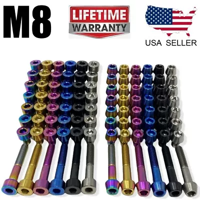 M8 Titanium Anodized Color Tapered Or Square Allen Socket Head Cap Bolt Fastener • $4.90