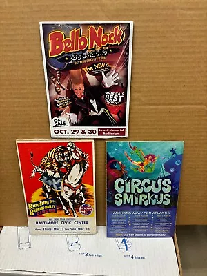 Vintage 3  Mini Circus Posters  6 X9  Ringling Bros Bello Circuscircus Smirkus • $8.77