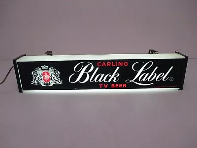 Vtg Carling Black Label TV Beer Double 2 Sided Advertising Lighted Sign Light • $79.95