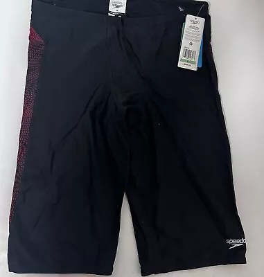 New Speedo Mens Jammer Swimsuit Black Red  Size 34 New With Tags • $24.99