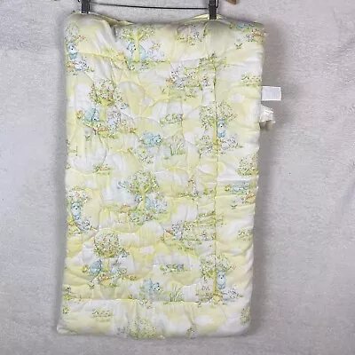 Vintage 1970s Toddler/Baby Sleeping Bag Quilted Zip-Up Playing Animals Print • $21.24