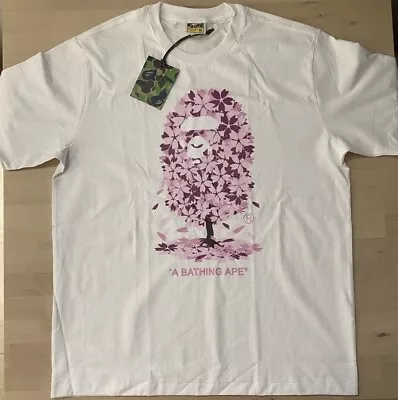 Bathing Ape Bape - Sakura Tree Ape Head T-Shirt - XL- White (BRAND NEW) • $69.99