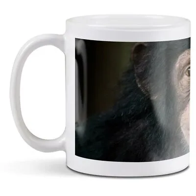 White Ceramic Mug - Cheeky Chimpanzee Monkey #14240 • £8.99