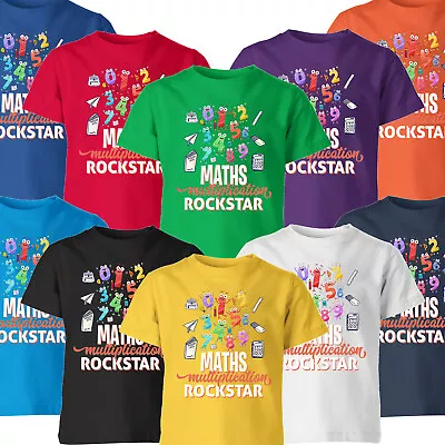 Unique Number Day Learning With Style Math RockStar School Wear T-Shirt #ND45 • £7.59