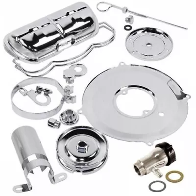 VW Engine SUPER Deluxe Chrome Dress Up Kit W/ Polished Billet Oil Filler Vw Bug • $158.87