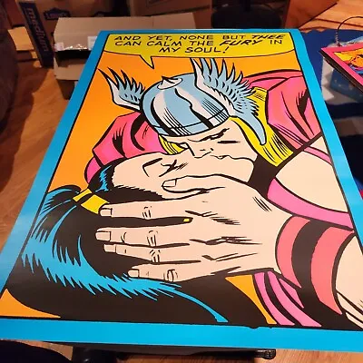 THOR NONE BUT THEE  BLACK LIGHT POSTER Marvel 20x30 • $29.80