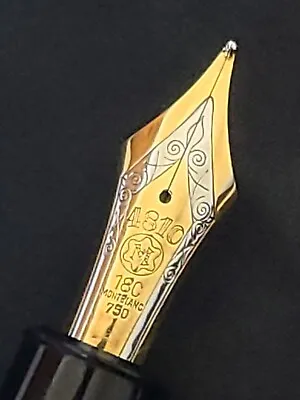 Rare 1960's Meisterstuck 149 Diplomat Fountain Pen    18C Gold B Nib Ebonite F • $789