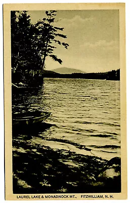 Laurel Lake And Monadnock Mountain Fitzwilliam New Hampshire NH Vintage Postcard • $3