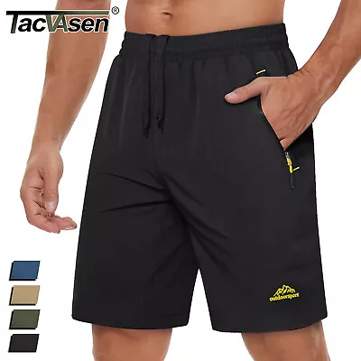 Men's Hiking Shorts Gym Workout Running Sport Shorts Quick Dry Elasticated Waist • $18.98