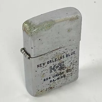 New Orleans Advertising Cigarette Lighter Halco Blue K&E 4 Digit Phone # Vintage • $14.51